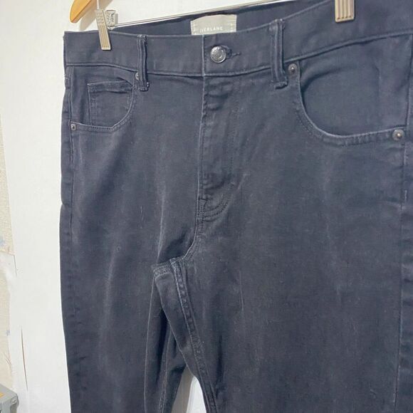 Everlane Jeans Mens‎ 35 X 30 Black Stretch Tapered Leg Heavyweight Denim - Picture 4 of 9